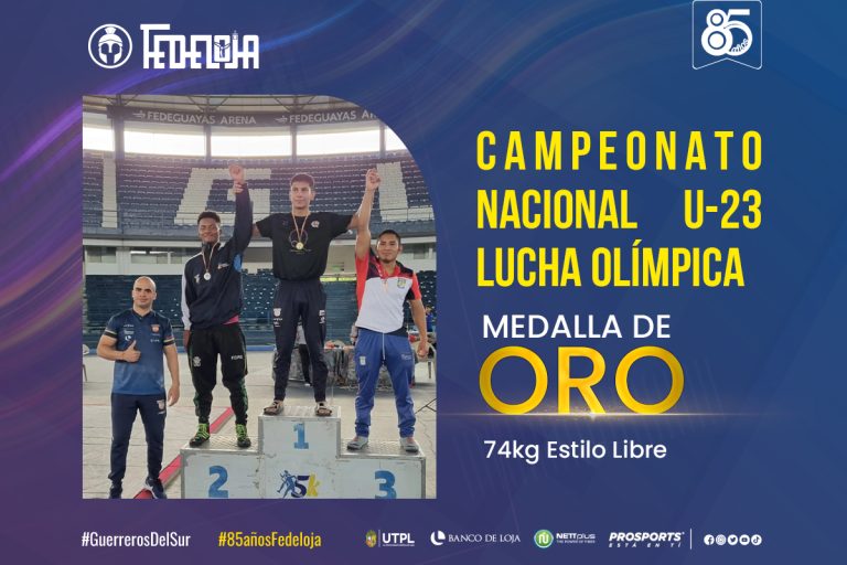 JHON ZAMBRANO MEDALLA DE ORO EN CAMPEONATO NACIONAL SUB 23.-  