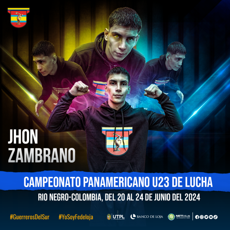 EL LUCHADOR LOJANO JHON ZAMBRANO CONVOCADO AL PANAMERICANO DE LUCHA  U23 EN COLOMBIA.-
