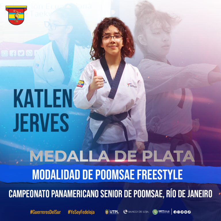 katlen jerves, medalla de plata en el Campeonato Panamericano de Taekwondo, modalidad poomsae Freestyle, Río de Janeiro_Brasil, del 01 al 03 de mayo del 2024.