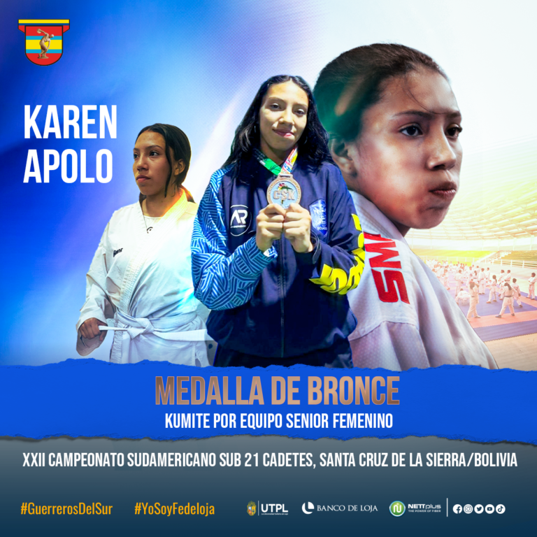 KAREN APOLO CON MEDALLA DE BRONCE POR EQUIPO EN XXII CAMPEONATO SUDAMERICANO BOLIVIA.