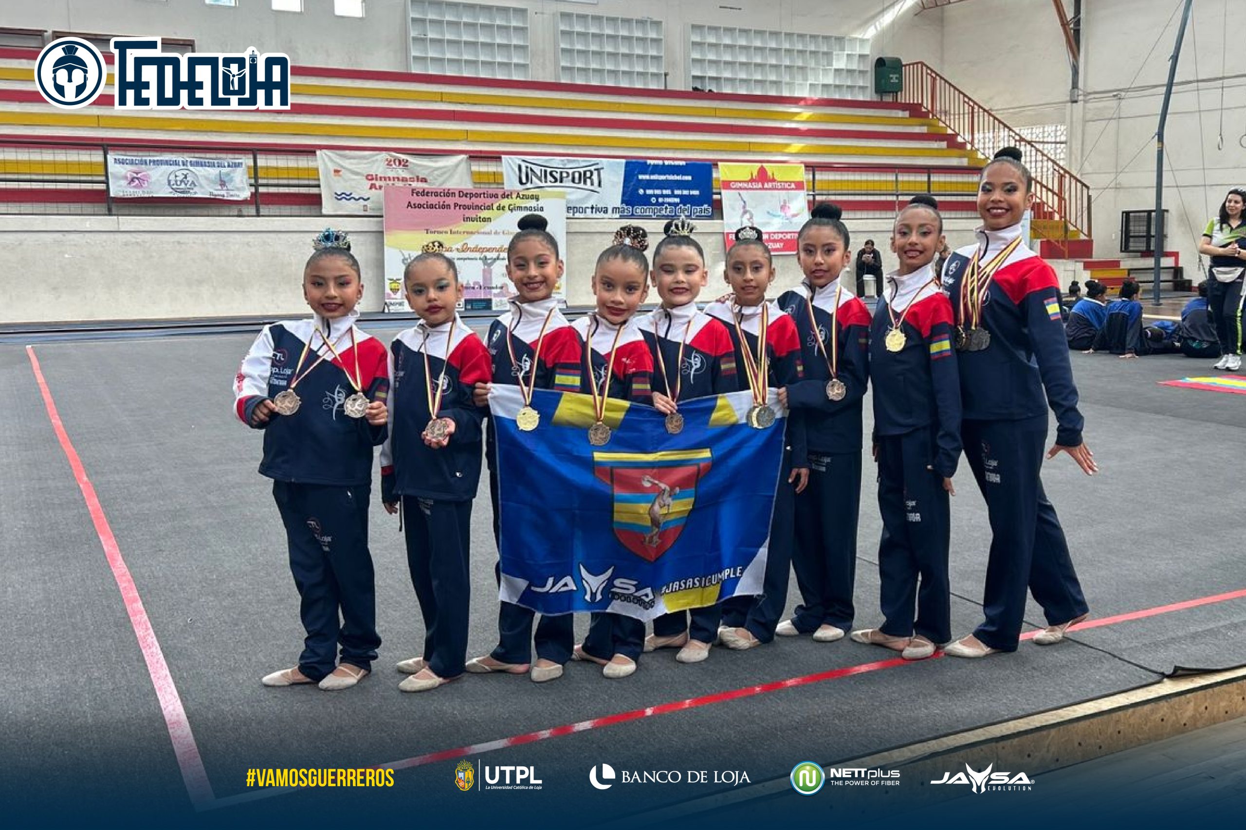 GIMNASIA RÍTMICA CON PRESEAS EN EL NACIONAL EFECTUADO EN CUENCA.-
