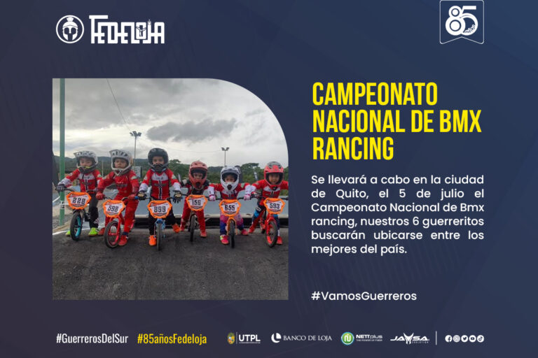 UN NUEVO RETO PARA LOS CICLISTAS LOJANOS EN EL CAMPEONATO NACIONAL DE BMX. –