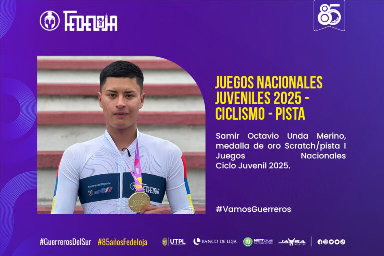 CICLISMO PISTA CON MEDALLA DE ORO EN JUEGOS NACIONALES CICLO JUVENIL 2025