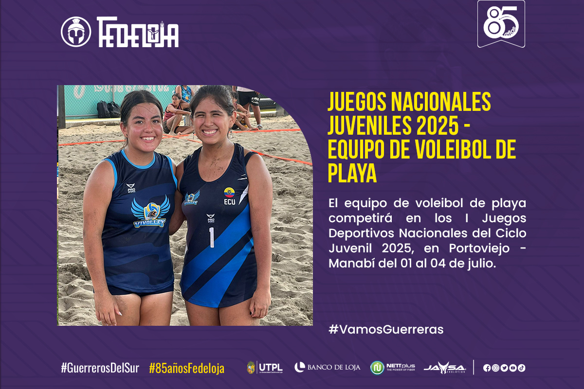 VOLEIBOLISTAS LOJANAS MODALIDAD PLAYA ALISTAN SU INDUMENTARIA PARA JUEGOS NACIONALES JUVENILES 2025. –