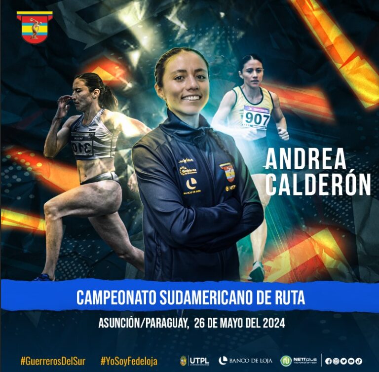 ANDREA CALDERÓN REPRESENTA AL ECUADOR EN EL SUDAMERICANO CARRERA DE RUTA O CALLE.Sede Asunción-Paraguay.