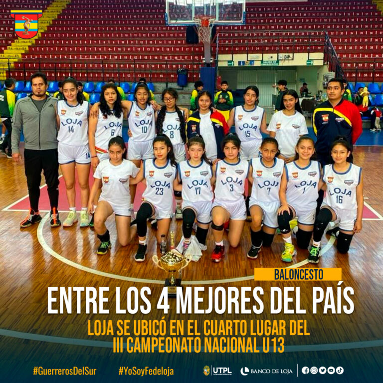 Baloncesto Loja se ubicó entre los 4 mejores del Campeonato Nacional U13Baloncesto